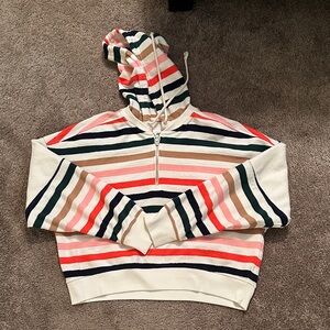 Aerie Multicolor Striped Cowl Neck Sweater